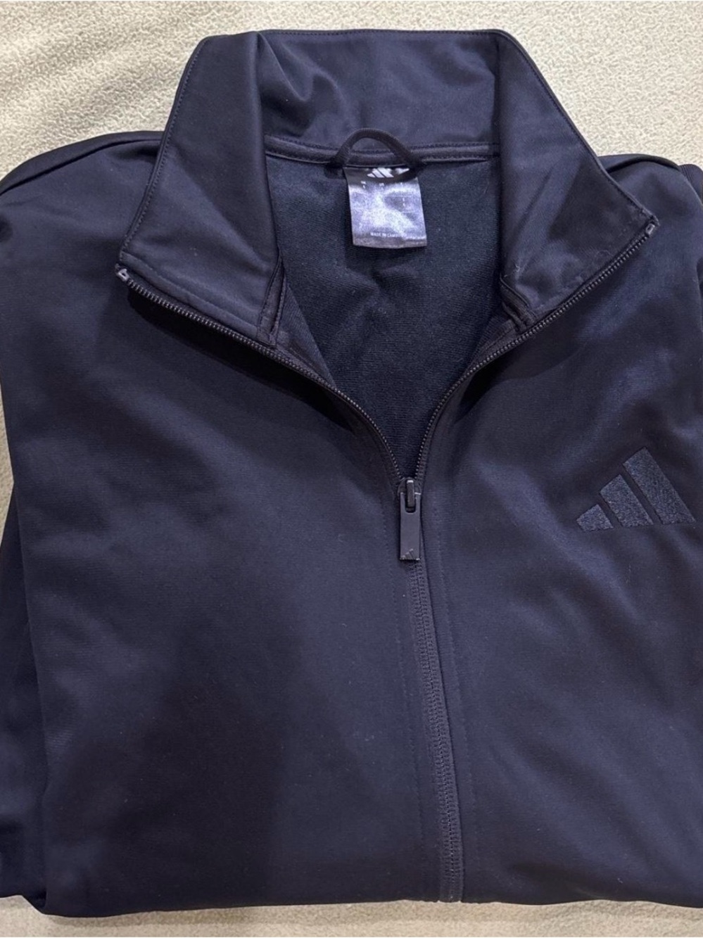 Adidas Men’s Black Full-Zip Performance Jacket